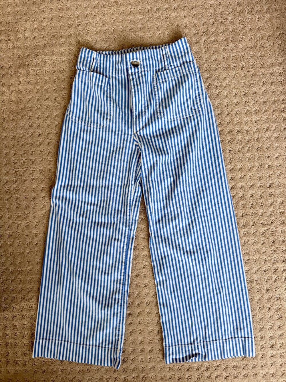 Maeve Colette High Rise Striped Crop Pant